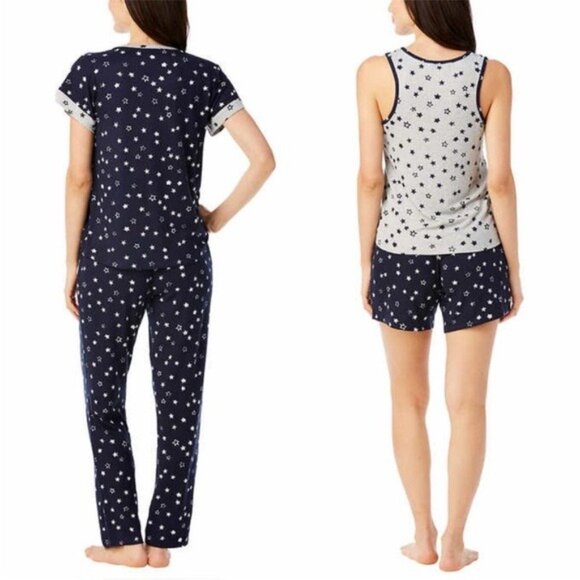 Lucky Brand 4pc PJ Set Starry Sky Print Super Soft Women’s Size Small NWT - Picture 2 of 15